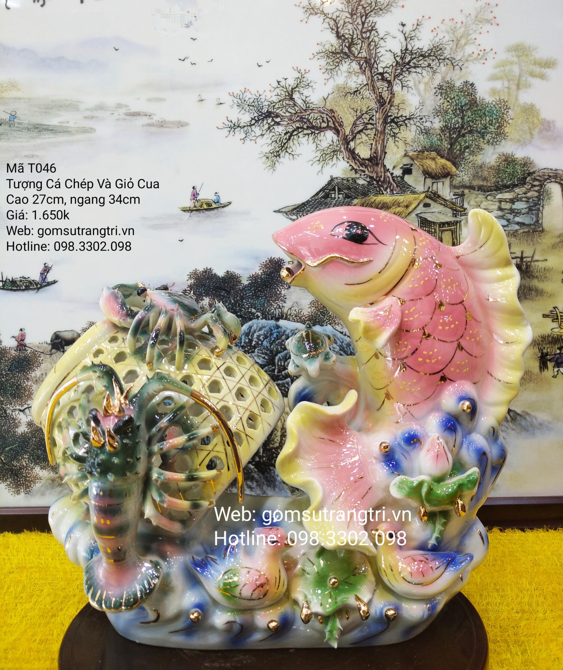 Tượng Cá Chép và Giỏ Cua